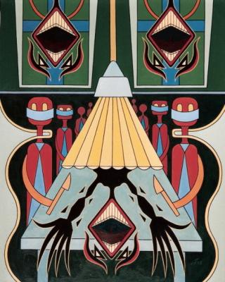 ---\ HALBGÖTTER IN ROT \ - Lothar Falk - Array auf Array - Array - Array ---\ HALBGÖTTER IN ROT \ - Lothar Falk - Array auf Array - Array - Array