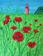 Mohnblumen - Karin Stoellner - Acryl auf Leinwand - Landschaft-Mohn - Abstrakt