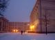 Winter auf dem UniversitÃ¤tsplatz in Halle / Saale - Wolfgang Bergter -  auf Leinwand - Landschaft - 