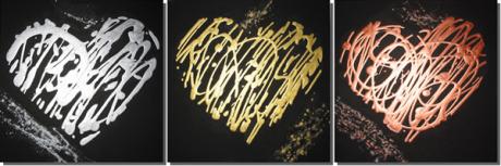 Fragile Heart - Original Acryl 3tlg. - Gallery of Arts - auf - Array - Fragile Heart - Original Acryl 3tlg. - Gallery of Arts - auf - Array -