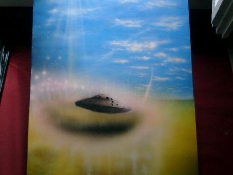 ufo airbrush auf leinwand -  tompaint -  auf  - Array - 