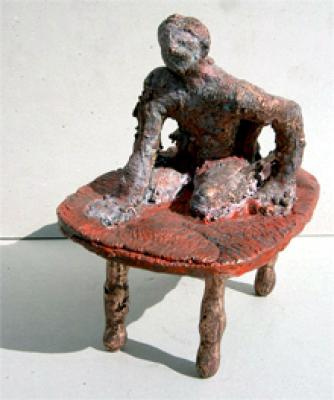 bronzeplastik mann kniend - claudio volta - auf - Array - bronzeplastik mann kniend - claudio volta - auf - Array -