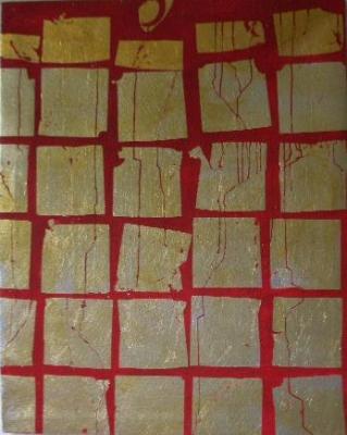 GoldyHandgemalt mit Schlagmetall - Tom Rederer - Array auf Array - Array - GoldyHandgemalt mit Schlagmetall - Tom Rederer - Array auf Array - Array -
