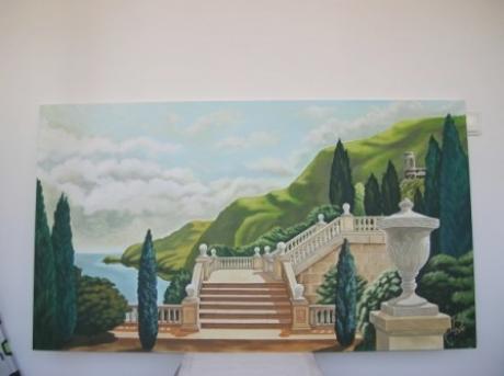 Landschaft mit der Treppe.(Mediterran) - KeyB. - Array auf Array - Array - Landschaft mit der Treppe.(Mediterran) - KeyB. - Array auf Array - Array -
