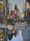 ---NEW YORK Times Square after Rain-- - GÃ¼nter Meisel - Ãl auf Leinwand - Botanik-Himmel-Wasser - Fotorealismus