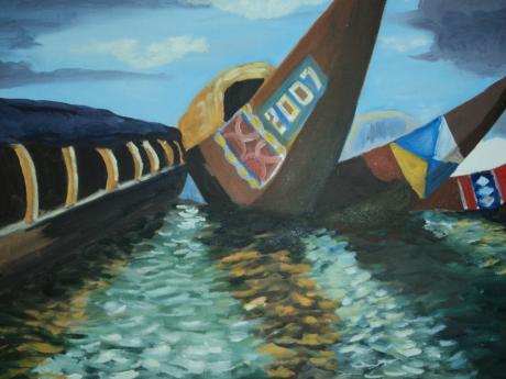 Pirogen in Mopti - Moh Camara - auf - Array - Pirogen in Mopti - Moh Camara - auf - Array -