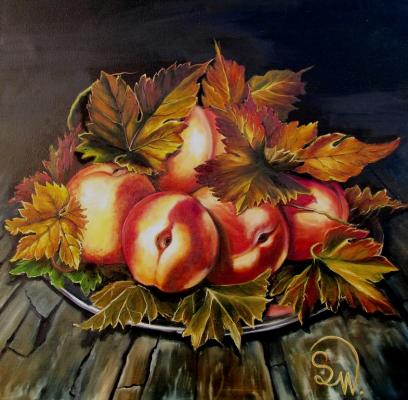 Pfirsiche in Weinlaub - Simone Wilhelms - Array auf Array - Array - Array Pfirsiche in Weinlaub - Simone Wilhelms - Array auf Array - Array - Array