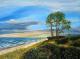 Ahrenshoop am Abend - peter paint - Acryl auf Leinwand - KÃ¼ste-Meer-Wolken-Abend-Sommer - Realismus