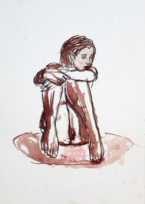 Zeichnung Nude 01 (Aquarellpapier, Tusche, 24x34) - Wolfgang Bretschneider - Array auf - Array - Zeichnung Nude 01 (Aquarellpapier, Tusche, 24x34) - Wolfgang Bretschneider - Array auf - Array -