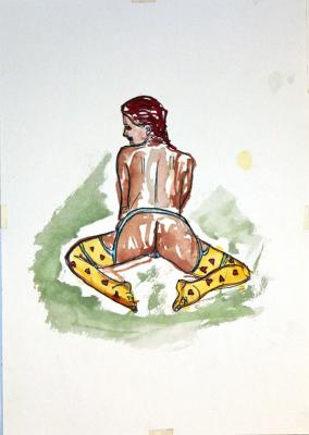 Zeichnung Nude 11 (Aquarellpapier, Tusche, 24x34) - Wolfgang Bretschneider - Array auf Array - Array - Array Zeichnung Nude 11 (Aquarellpapier, Tusche, 24x34) - Wolfgang Bretschneider - Array auf Array - Array - Array