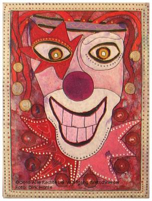 Roter Clown (Acryl on Canvas; 36x48) - Wolfgang Bretschneider - Array auf Array - Array - Array Roter Clown (Acryl on Canvas; 36x48) - Wolfgang Bretschneider - Array auf Array - Array - Array