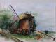 BockwindmÃ¼hle Petershagen - Evelyn Brosche - Aquarell auf  - Landschaft - 