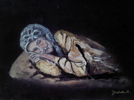 Schlafende alte Frau - Admir Gabela - Array auf - Array - Schlafende alte Frau - Admir Gabela - Array auf - Array -