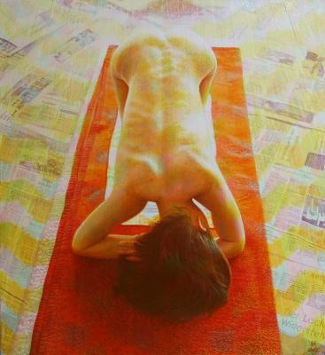 Akt auf roter Decke - Fred Hahn - Array auf Array - Array - Array Akt auf roter Decke - Fred Hahn - Array auf Array - Array - Array