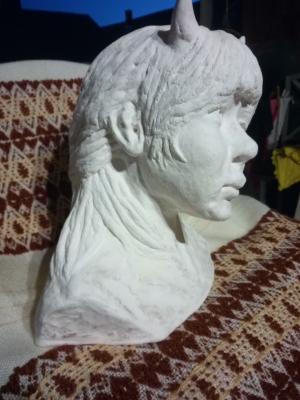 Porzellan Skulptur Büste Teufelsmädchen - E. Michaela Martinez - Array auf - Array - Porzellan Skulptur Büste Teufelsmädchen - E. Michaela Martinez - Array auf - Array -